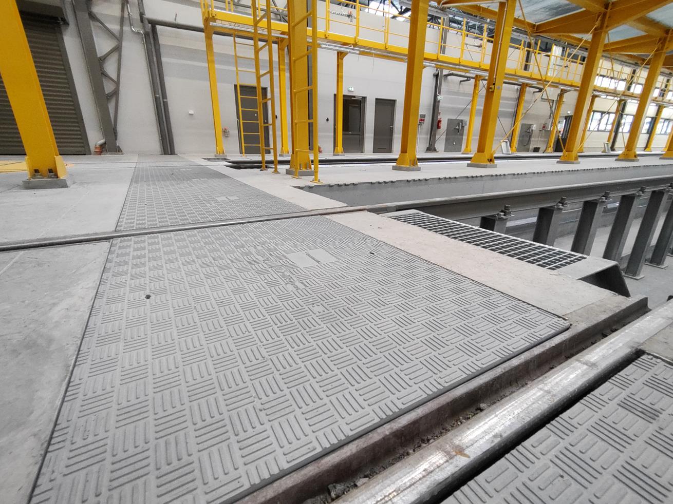 Pokrywy najazdowe w zajezdni tramwajowej